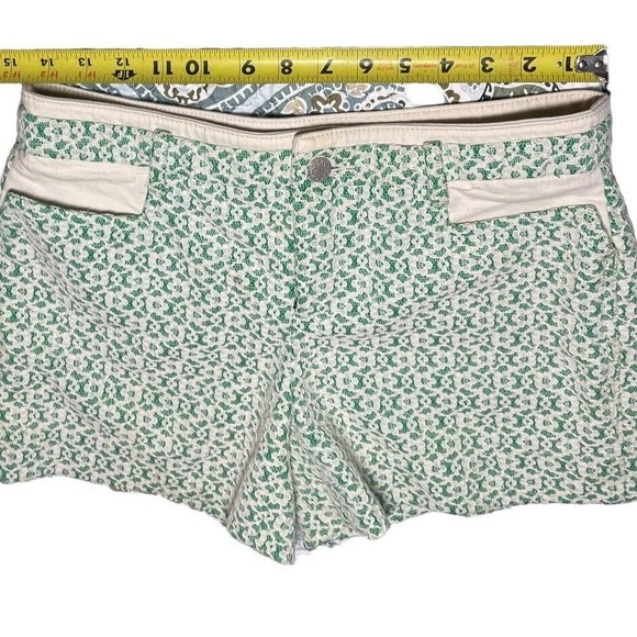 Anthropologie Cartonnier Rose‎ Point Green Floral Lace Overlay Shorts Sz 6 - Picture 5 of 12